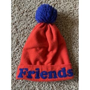 Band of Outsiders Target Nieman Marcus Red FRIENDS Pom Beanie Knit Hat One Size
